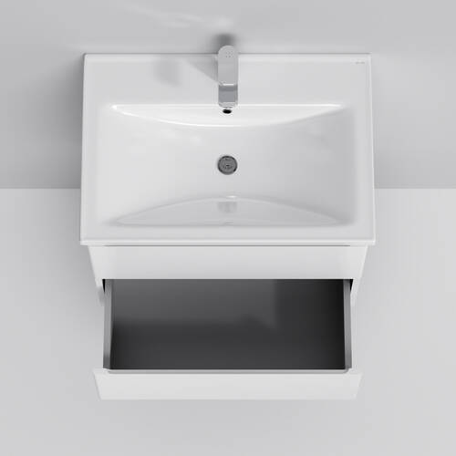 Тумба з раковиною AM.PM X-Joy M85 - FHX0652 - WC0652WG38  підвісна, 65 см, білий глянець, фото 3