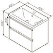 Тумба з раковиною AM.PM X-Joy M85 - FHX0652 - WC0652WG38  підвісна, 65 см, білий глянець, фото 7