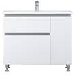 Тумба с раковиной AM.PM X-Joy M85 - FSR10036 - WC10036WG38 напольная, 100 см, с корзиной для белья, правая, фото 1
