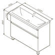 Тумба с раковиной AM.PM X-Joy M85 - FSR10036 - WC10036WG38 напольная, 100 см, с корзиной для белья, правая, фото 4