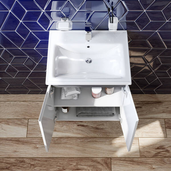 Тумба з раковиною AM.PM X-Joy M85 - FHX0551 - WC0551WG38 підвісна, 55 см, білий глянець, фото 6