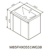 Тумба с раковиной AM.PM X-Joy M85 –  FHX0551 – WC0551WG38 подвесная, 55 см, белый глянец, фото №7