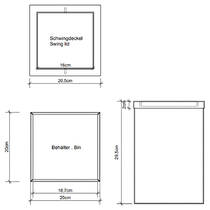 Корзина для мусора Decor Walther Corner DW 113 0610150 11,6 л белый матовый, фото №2