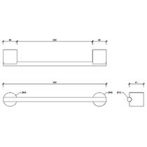 Держатель для полотенец Decor Walther Stone HTE30 0975054 хром/белый матовый, фото №2