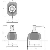 Дозатор для жидкого мыла Decor Walther Kristall KR SSP 0924281 янтарь/хром, фото №2