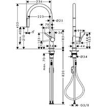 Змішувач для кухні Hansgrohe Talis M54 72802000 хром, фото №2