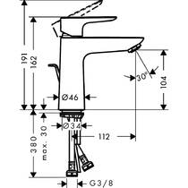 Змішувач для раковини Hansgrohe Talis E 71713990 золото полірований, фото №2