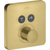 Змішувач прихованого монтажу для душу Axor ShowerSolutions 36707950 з термостатом, матова латунь, фото №1