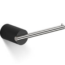 Тримач для туалетного паперу Decor Walther Black Stone TPH 0974865 без кришки, чорний матовий/сталь, фото №1