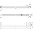 Тримач для рушників Decor Walther Corner CO HTE60 0560260 чорний матовий, фото 2