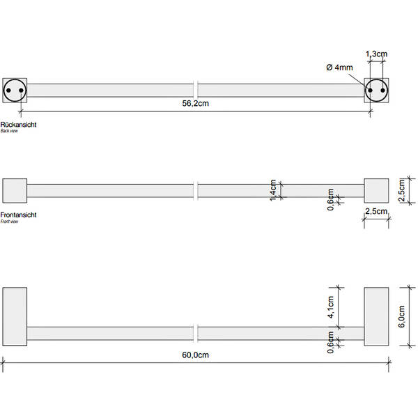 Тримач для рушників Decor Walther Corner CO HTE60 0560260 чорний матовий, фото 2