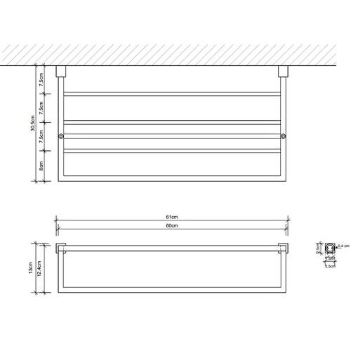 Тримач для рушників Decor Walther Corner CO KHT 0561360 чорний матовий, фото 2