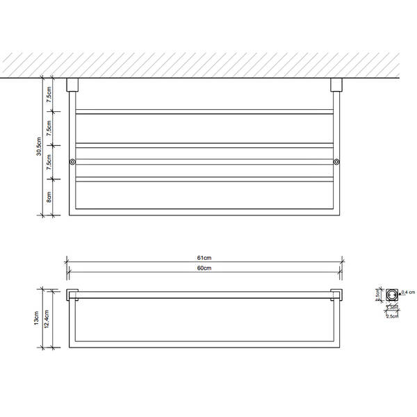 Тримач для рушників Decor Walther Corner CO KHT 0561360 чорний матовий, фото 2