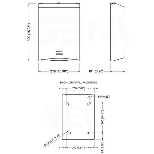 Тримач паперових рушників Genwec GW03 05 04 03 чорний матовий, фото 2