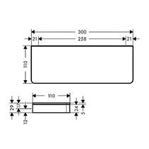 Полка стеклянная Axor Universal Softsquare 42838140 30 см бронза матовый, фото №2