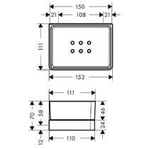 Полка стеклянная Axor Universal Softsquare 42802140 15 см бронза матовый, фото №2