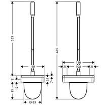 Щітка для унітазу Axor Universal Softsquare 42835140 бронза матовий, фото №2