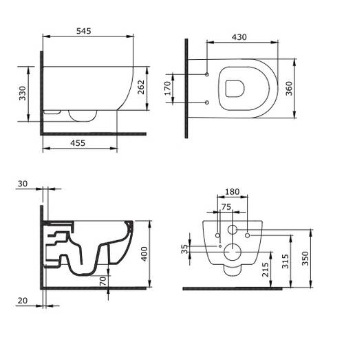 Унітаз підвісний Devit ART 2.0 3020140 безобідковий з сидінням soft-close, фото 2