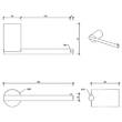 Тримач для туалетного паперу Decor Walther Stone TPH 0974855 без кришки, білий матовий/нержавіюча сталь матовий, фото 2