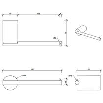 Тримач для туалетного паперу Decor Walther Stone TPH 0974855 без кришки, білий матовий/нержавіюча сталь матовий, фото №2