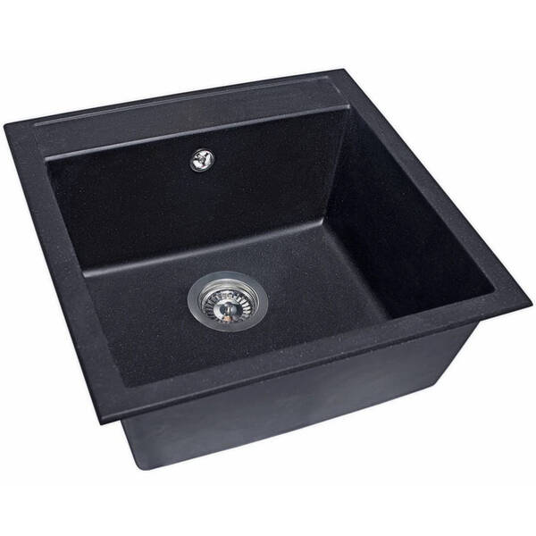 Кухонная мойка Miraggio Bodrum 510 Black Shine черный матовый, фото 1