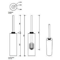 Щітка для унітаза Decor Walther Club SBG 0854582 золото матовий, фото №2