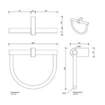 Полотенцедержатель Decor Walther Century Htr 0585382 матовое золото, фото №2