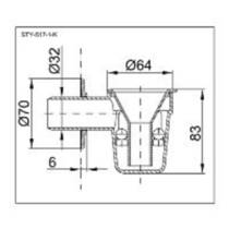 Сифон для бойлера Styron STY-517-1 с шариковым гидрозатвором, белый., фото №2