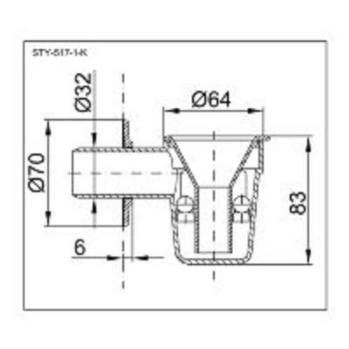 Сифон для бойлера Styron STY-517-1 з кульковим гідрозатвором, білий, фото 2