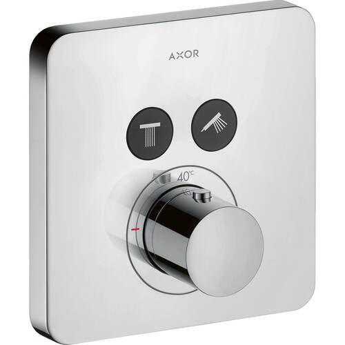Змішувач прихованого монтажу для душу Axor ShowerSolutions 36707800 з термостатом, оптична нержавіюча сталь, фото 1