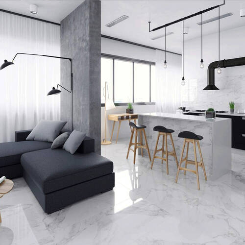 Керамограніт Argenta Carrara White Shine 60x60 см, фото 1