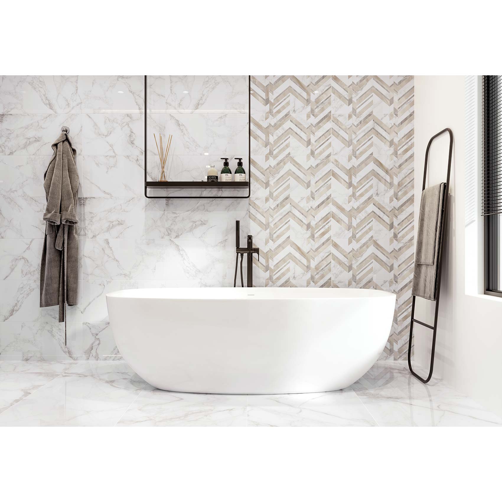 MARMO BIANCO Chevron білий G70151 (1 сорт)