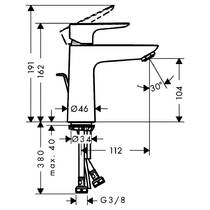 Змішувач для раковини Hansgrohe Talis E 71710990 золото полірований, фото №2