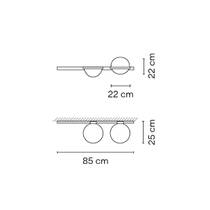 Настенный светильник Vibia Palma 370218/1B col.Graphite 2700K,1-10V, фото №2