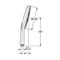 Ручний душ Grohe Rainshower SmartActive 150 26553000 хром, фото №2