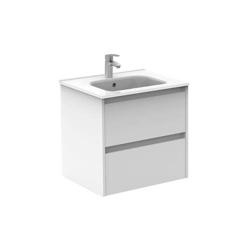 Комплект меблів Primera Sansa C0074264 тумба з раковиною 60 см білий + дзеркало, фото 1