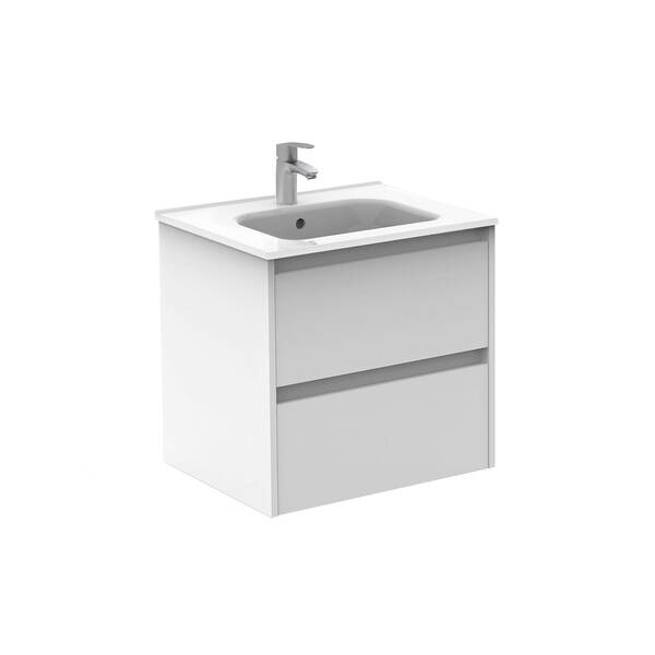 Комплект меблів Primera Sansa C0074264 тумба з раковиною 60 см білий + дзеркало, фото 1