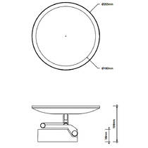 Косметичне дзеркало Decor Walther Basic Vision R 5X 0123160 з LED-підсвічуванням та збільшенням 5х, чорний матовий, фото №2