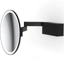 Косметичне дзеркало Decor Walther Basic Vision R 5X 0123160 з LED-підсвічуванням та збільшенням 5х, чорний матовий, фото №1