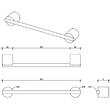 Тримач для рушників Decor Walther Black Stone HTE30 0975064 хром/чорний матовий, фото 2