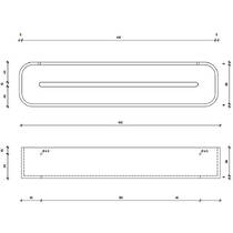 Полиця зі штучного каменю Decor Walther Stone DCT45 0973955 45 см білий матовий, фото №2