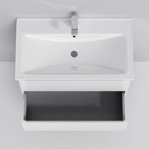 Тумба з раковиною AM.PM X-Joy M85 - FHX0802 - WC0802WG38 підвісна, 80 см, білий глянець, фото 3