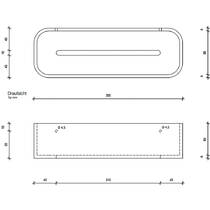 Полка из искусственного камня Decor Walther Stone DCT30 0973855 30 см белый матовый, фото №2