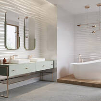 Плитка Opoczno Pl+ Selina White Structure Shiny Micro 39,8x119,8 см, фото №2