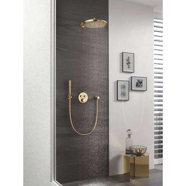 Змішувач прихованого монтажу для душу Grohe Grohtherm SmartControl 29119GL0 з термостатом на 2 виходи, золото, фото 3