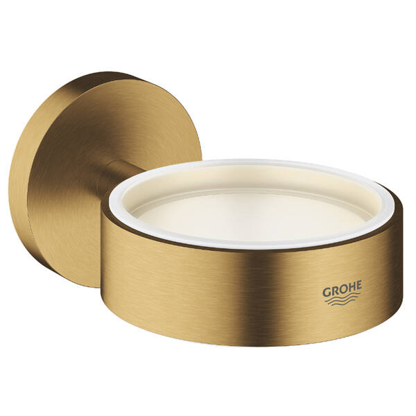 Тримач для склянки чи мильниці Grohe Essentials 40369GN1 брашоване золото, фото 1