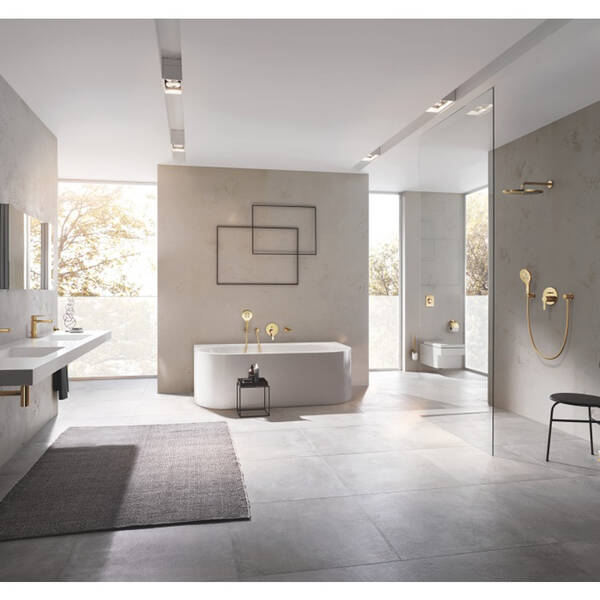 Тримач для туалетного паперу Grohe Essentials 40689GN1 брашоване золото, фото 3