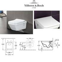Унитаз подвесной Villeroy&Boch Architectura 5685R001 с сиденьем Soft Close 9M81S101, фото №2
