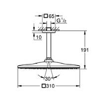 Верхній душ Grohe Rainshower 310 Mono Cube 26566000 хром, фото №2