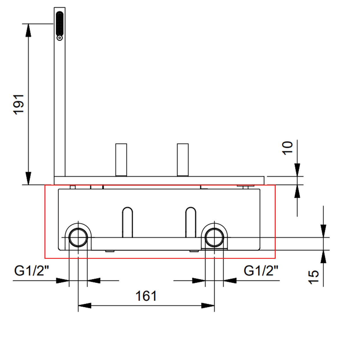 44 00 T010A AK/25 внутрішня частина змішувача для раковини (1 сорт)